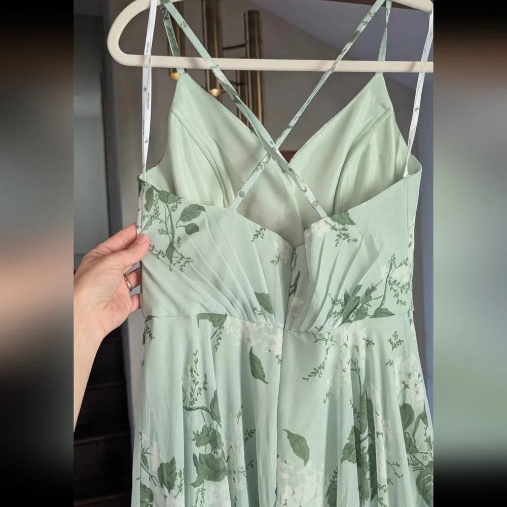 AW Bridal Elegant Floral Maxi Dress Size 4 - Picture 4 of 7
